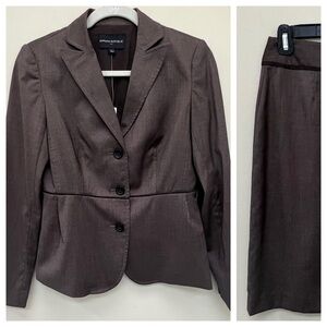Banana Republic Factory Brown Pencil Skirt Knee-Length Work